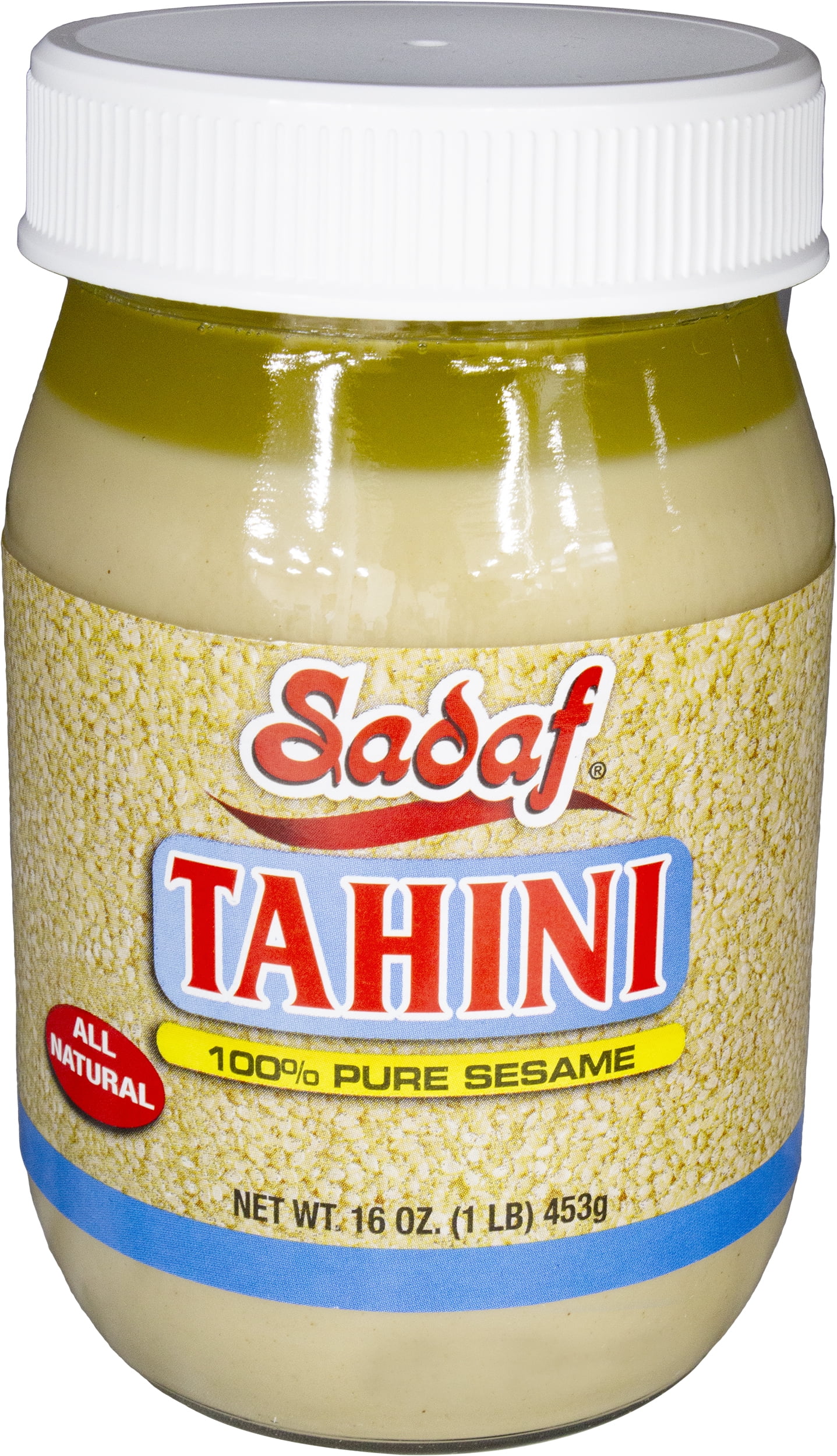 (6 pack) Sadaf Pure Sesame Tahini Sauce, 16 oz Jar