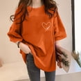 thumbnail image 2 of Women T-Shirt Casual Daily Shirts Cozy Short Sleeve Loose Tee Tops, 2 of 4