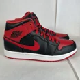 thumbnail image 4 of Ni-k-e Air Jordan 1 Mid Shoes Black Fire Red White DQ8426-060 Men's Size 9 New w/box, 4 of 6