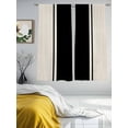 thumbnail image 3 of Abstract Black Color Block Sheer Curtains 63 Inches Long 2 Panels Vintage Lines Linen Texture Light Filtering Semi Sheer Window Curtains Drapes for Bedroom Living Room 52"x63", 3 of 7