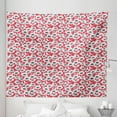 thumbnail image 1 of Botanical Tapestry, Monochrome Design Poppy Flowers on Summer Tone Background, Fabric Wall Hanging Decor for Bedroom Living Room Dorm, 5 Sizes, Dark Coral Dark Grey, by Ambesonne, 1 of 1