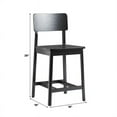 thumbnail image 4 of Walker Edison 2-Piece Minimalist Solid Wood Counter Stool - Set of 2 - Black, 4 of 15