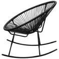 thumbnail image 2 of vidaXL Fauteuil Berçant d'Extérieur Noir en Rotin Poly, 2 of 4