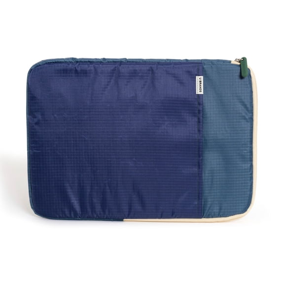 U Brands Ripstop Laptop Sleeve with Pocket for Cords and Accessories, 13"L x 9.25"W x 0.75"D, Blue