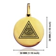 thumbnail image 2 of Stainless Steel Masonic All Seeing Eye Symbol Round Medallion Keychain Circle Ring, 2 of 2