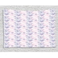 thumbnail image 1 of Pastel Tapestry, Fresh Spring Season Inspired Composition with Striped Pansy Flowers, Wall Hanging for Bedroom Living Room Dorm Decor, 80W X 60L Inches, Pale Pink Violet White, by Ambesonne, 1 of 2