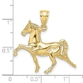 thumbnail image 2 of FJC Finejewelers 10 kt Yellow Gold 3-D Tennessee Walking Horse Charm 34 x 30 mm, 2 of 7