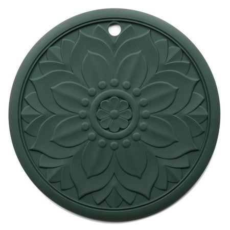 

Kitchen Gadgets Kitchen Utensils Kitchen Gadgets Non-slip Carved Potholders Kitchen Heat Protection Pad for Countertop Set of 3 Green