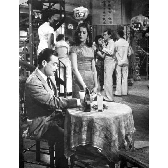 World Of Suzie Wong Man sitting with Woman in Movie Scene Photo Print (8 x 10)