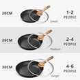 thumbnail image 3 of Nonstick Frying Pan with Lid, Frying Pan with Stone Coating, Frying Pan Granite with Bakelite Handle, Induction Compatible, 3 of 7