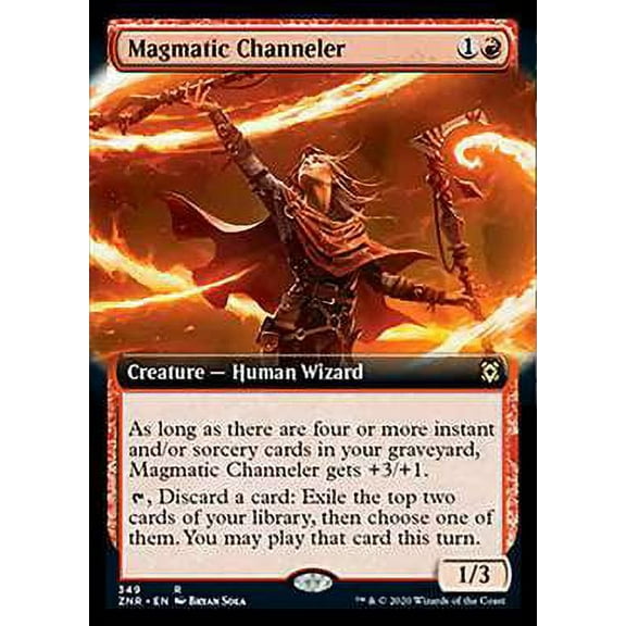 MtG Zendikar Rising Rare Magmatic Channeler (Extended Art) #349