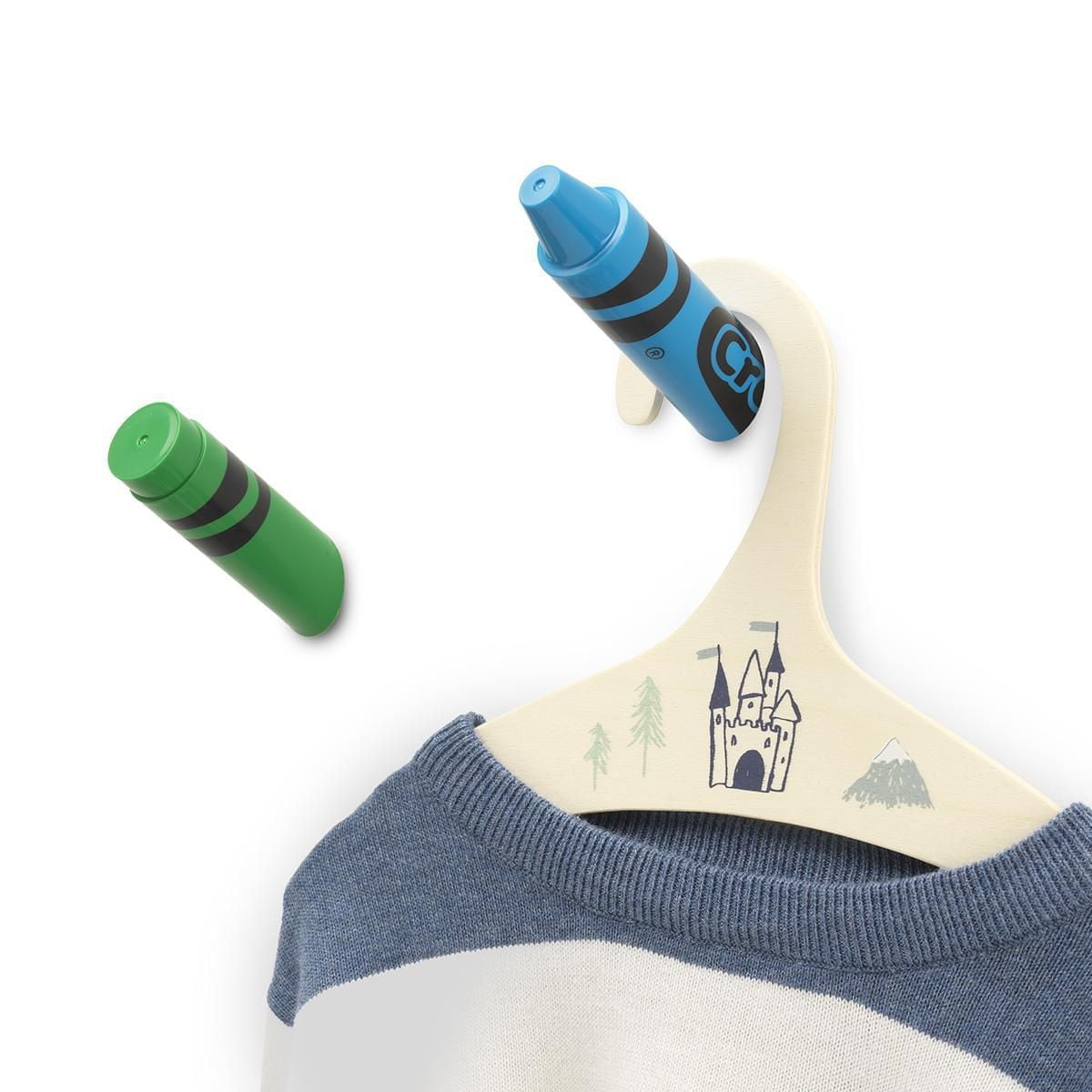 Crayola - Ensemble de 4 crochets muraux