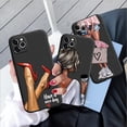 thumbnail image 2 of Funda negra mate para iPhone 12 11 Pro Max 7 8 Plus X Xr Xs Max SE2020 13 PRO tacones altos chica moda mujer funda de silicona Coque Tan Jianjun unisex, 2 of 2