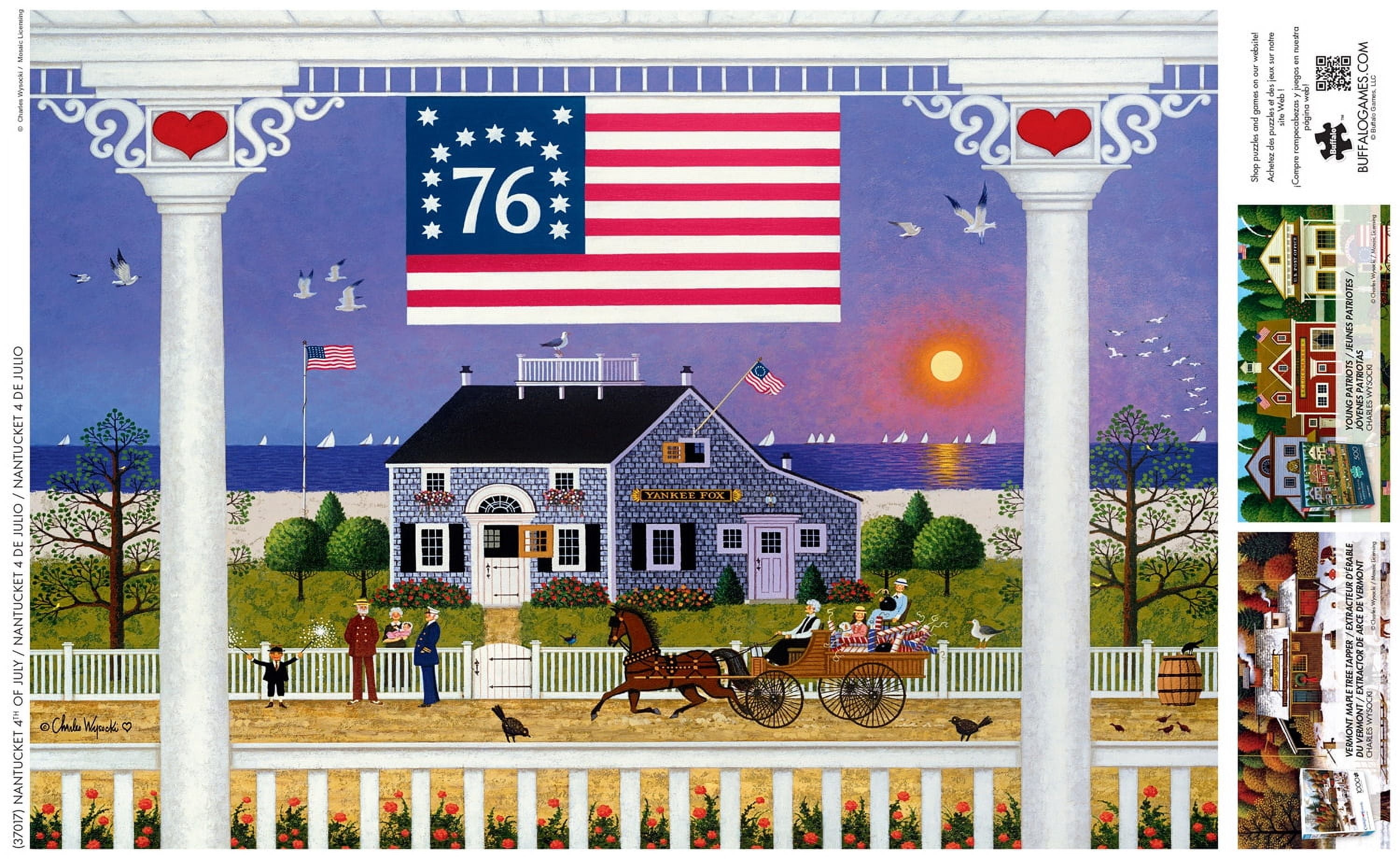 Buffalo Games Nantucket 4th of July 500-Piece Interlocking Jigsaw Puzzle for Adults Ages 14-99 Years
