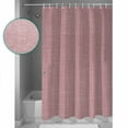thumbnail image 3 of Light Pink Linen Shower Curtain Set ，Waterproof Fabric Shower Curtains Farmhouse Pure Color Country Farm Shower Curtains for Bathroom,Bathroom Decor 54x"78", 3 of 7