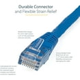 thumbnail image 4 of StarTech 75-Feet Cat 6 Molded RJ45 UTP Gigabit Cat6 Patch Cable, Blue (C6PATCH75BL), 4 of 5