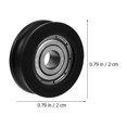 thumbnail image 3 of WEUVEB 4Pcs U Groove Sliding Gate Roller Wheels with Steel Bearings for Home Door Track Use, 3 of 6