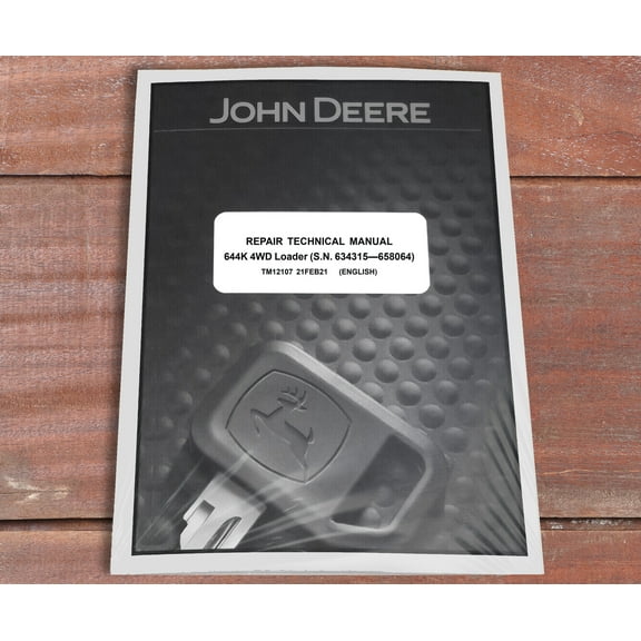 John Deere 644K 4WD Wheel Loader   Service Manual - Part Number # TM12107