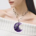 thumbnail image 4 of lanema Wire Wrapped Star Crescents Pendant Fashionable Wrapped Moon and Star Pendant Natural Stone Accessory for Daily Wear, 4 of 15