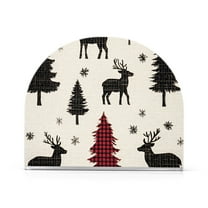 Yayeee Napkin Holder for Table Kitchen Paper Tissue Organization, Christmas Plaid Forest