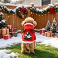 thumbnail image 2 of Christmas Pet Costume for Small Medium Dogs and Cats, Holiday Hoodie Outfit with 3D Print, Adjustable Drawstring, Stretch Fabric Party Dress Up, Multiple Sizes, Easy On and Off, 2 of 7