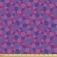 thumbnail image 1 of Flowers Fabric by the Yard, Botanical Theme Geometric Shapes from Colorful Floral Motifs, Upholstery Fabric for Dining Chairs Home Decor Accents, Violet Hot Pink by Ambesonne, 1 of 5