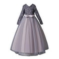 thumbnail image 2 of Honeeladyy Children Dress Girl Long Sleeve Girl Princess Dress Long Sequin Dress Dress kids summer dresses, 2 of 9
