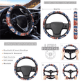 thumbnail image 4 of HUIACONG Car Interior Set, with Car Seat Belt Cushion Auto Safety Belt Cover Car Armrest Protector, 14 Pack American Tie Dye Pattern, 4 of 8