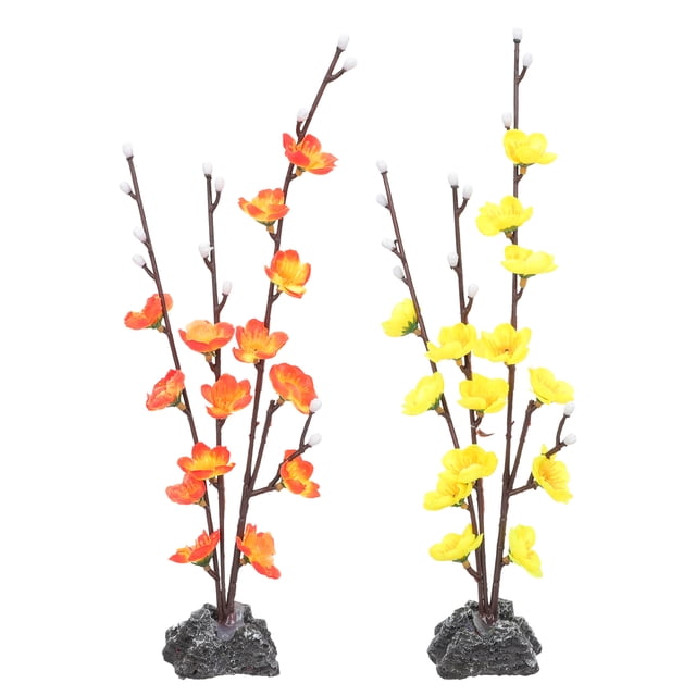 Shisuyan Decorative Sashimi Plate Decors Orange Resin 2Pcs 12.2x2.4in