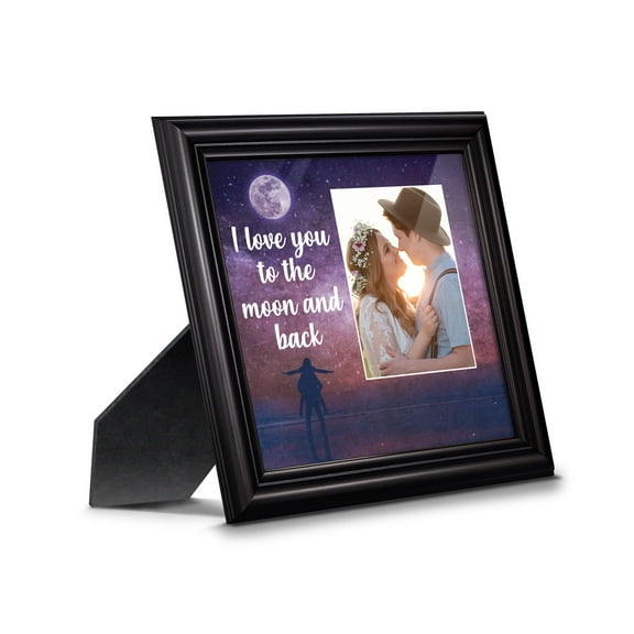 I Love You to the Moon and Back, Love Picture Frame, Fiancé Gifts for Her, Husband and Wife Cute Picture Frames, Couples, Boyfriend and Girlfriend Gifts, 6441B