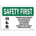 thumbnail image 1 of SignMission OS-SF-A-710-L-10990 Premier Signe de Sécurité de l'Osha de 7 x 10 Po - les Températures Extrêmes Peuvent Causer avec le Symbole, 1 of 1