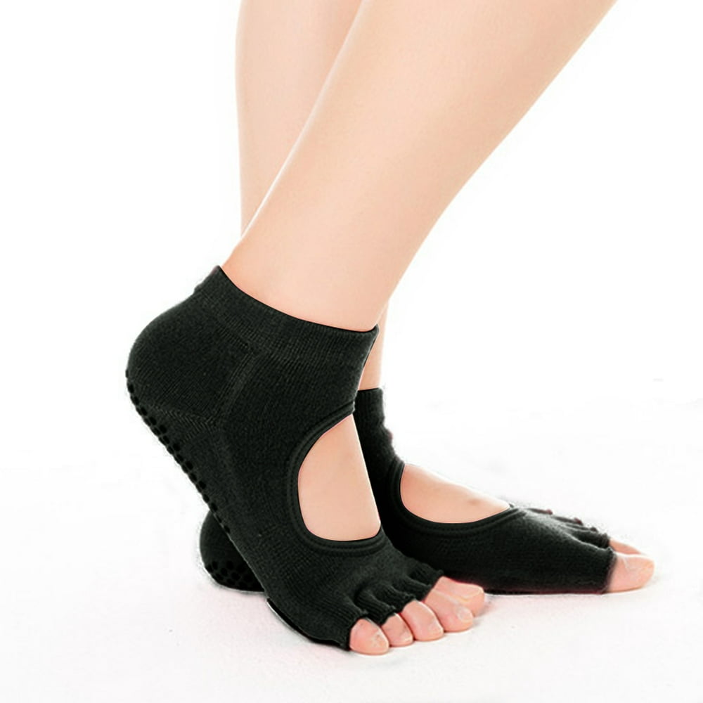 Viugreum - Yoga Toeless Socks Non Slip And Non Skid Sticky Grip Sock