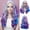 A, variant on 1pc, gradient olita Lolita middle-parted rainbow ice cream cos long curly wig