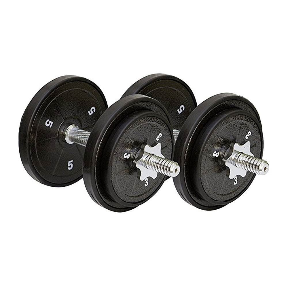 Marcy Iron 40 Pound Dumbbell Set with Case ADS 42