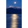 thumbnail image 2 of Jaynes Gallery 10x14 Black Ornate Wood Framed with Double Matting Museum Art Print Titled - Washington State-Seabeck Moon over Olympic Mountains and Hood Canal at sunrise, 2 of 4