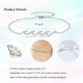 thumbnail image 5 of Birthday Gifts for Women Mom Wife Grandma Daughter Friend Bestie Sister, Silver Waves Bracelet Gift for Woman Birthday Gifts Ideas, The Waves of Life Gift for Christmas Mothers Day, 5 of 5