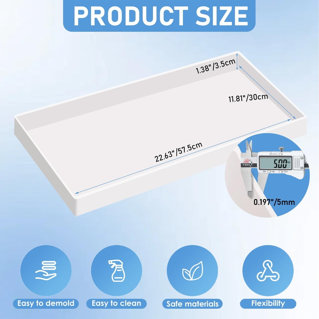 Silicone Table Mould Epoxy Resin Square Craft Set with 4 Metal Legs for Home Decoration