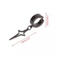 thumbnail image 4 of HOOUN Unisex Punk Man Clip On Earrings Geometry Triangle Star Pendant Dangle Earri-yy-02, 4 of 9