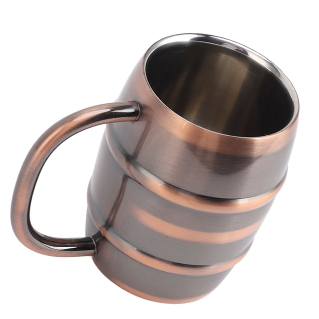 Taza de Cerveza de Acero Inoxidable Taza de té Taza de Jugo Taza de Cerveza de Barril de Leche Taza de café Taza de Cerveza para Taza de té de Doble Capa Juego de Vasos Lácteos ANGGREK Otros