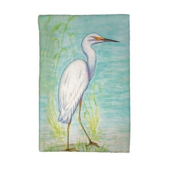 Betsy Drake  Snowy Egret Kitchen Towel