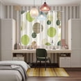 thumbnail image 4 of Abstract Geometric Kitchen Curtains Window Panels, Farmhouse Vintage Polka Dot Green Insulated Window Treatment Curtain, Grommet Curtains for Bedroom/Living Room/Bathroom, 2 Piece 42"Wx63"L, 4 of 8