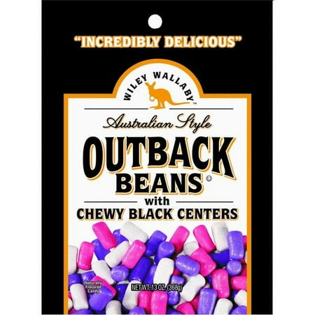 10 Centers - Wiley Wallaby Outback Beans with Chewy Black Centers, 10 Oz.