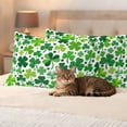 thumbnail image 3 of St. Patrick's Day Outdoor Waterproof Pillow Covers, Spring Green Lucky Irish Clovers Decorative Rectangle Throw Pillowcase Sofa Cushion Sham for Patio/Couch/Chair, 20"x12" 2 Pack, 3 of 8
