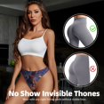 thumbnail image 4 of Thongs for Women - Starry Sky Flying Tiger No Show Seamless Womens Thongs Underwear, Soft Stretch G String Thongs for Women,Cuteness Ladies Thong Bikini Panties Briefs, 4 of 5