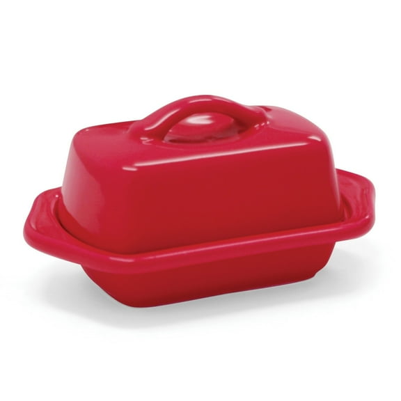 Chantal Mini Ceramic Butter Dish, True Red