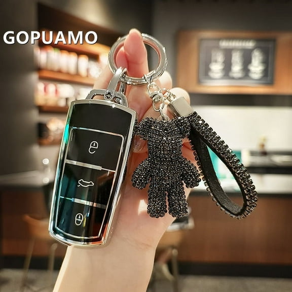 Fashion TPU Car Key Cover Case Fob For Volkswagen VW CC Passat B6 B7 Passat 3C CC Maogotan Keyless start Keychain Accessories