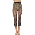 thumbnail image 4 of ToBeInStyle Women's Capri Footless Tights Garden of Flowers Fishnet - One Size, 4 of 6