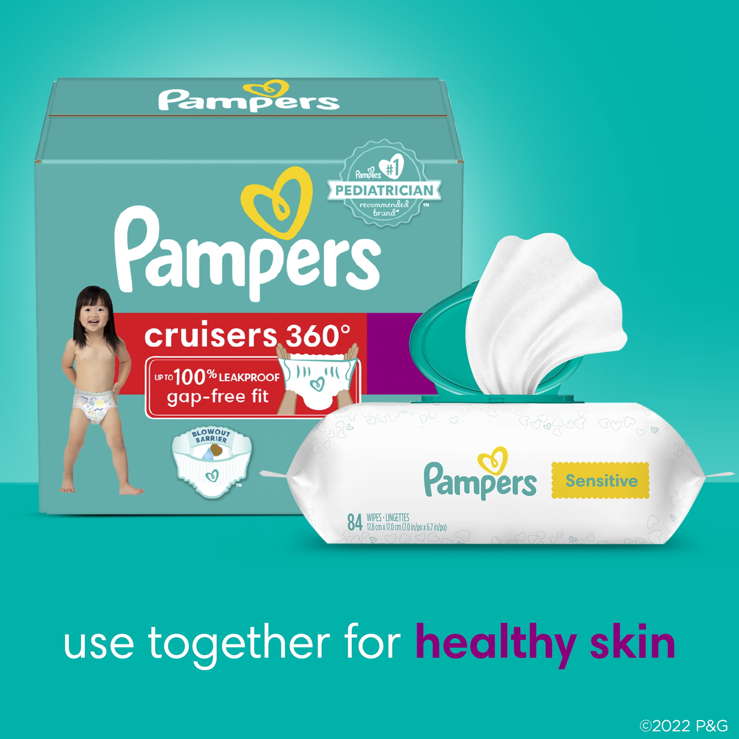 PAMPERS LINGETTES 64 UNITES