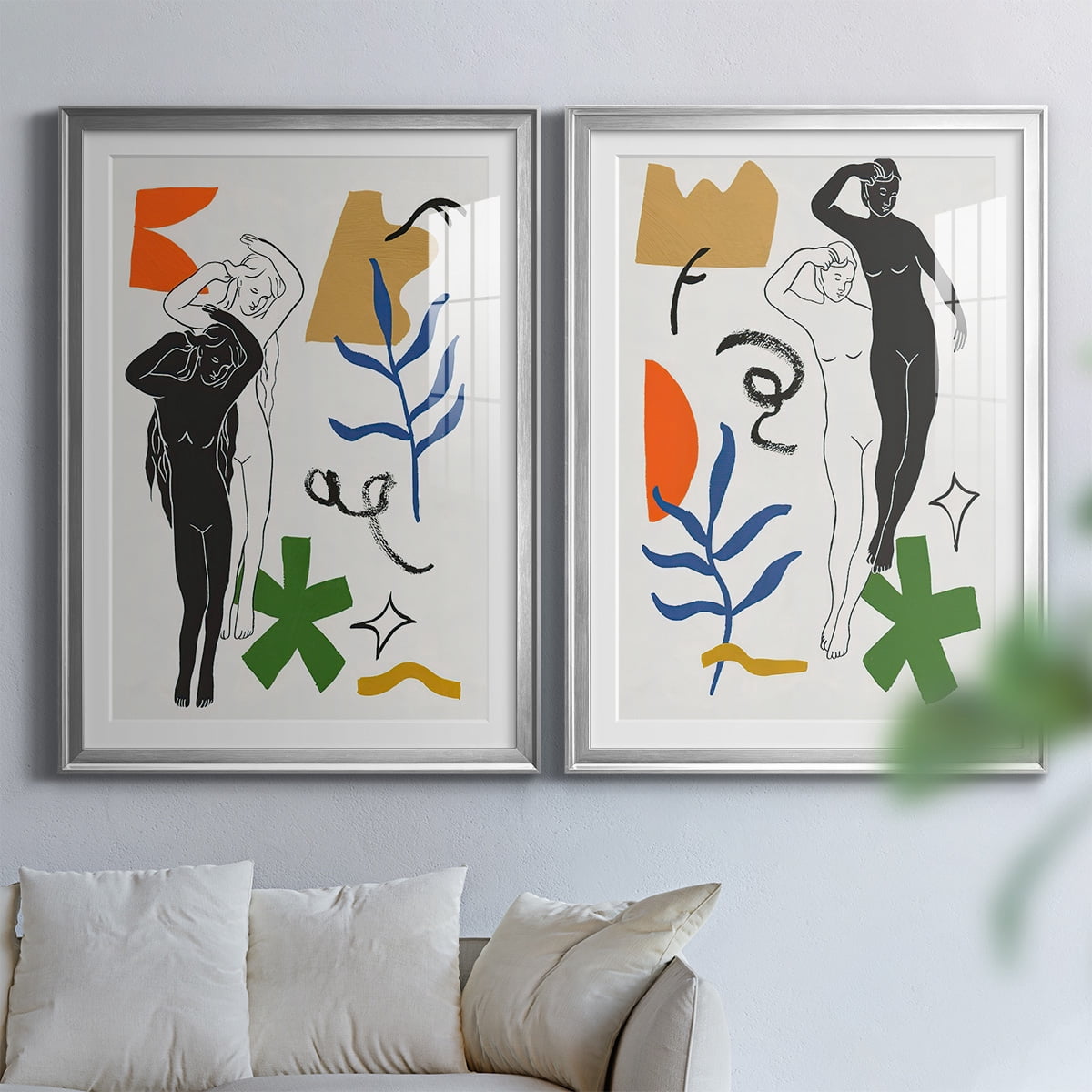 Wexford Home Starry Venus I Premium Framed Print, 30.5" x 42.5" - Ready to Hang, Silver (Set of 2)