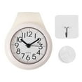 thumbnail image 2 of BRIGHTFUFU Reloj de pared impermeable Reloj de pared silencioso de baño Reloj colgante con ventosa, 2 of 8
